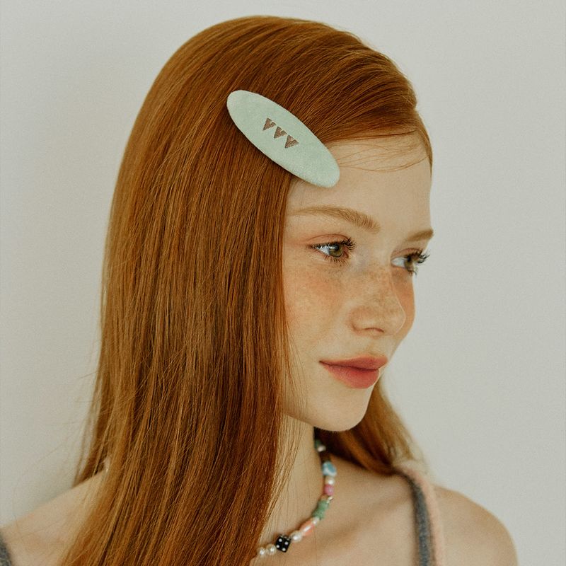 [SET] Logo Velvet Hairpin