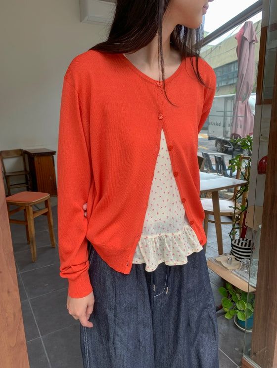 BAON（バオン）の「マヒ ベーシック サマー ロングスリーブカーディガン（トップス）」