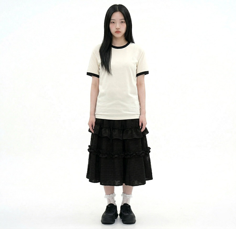 Essential Standard Short Sleeve Ringer T-shirt Cream