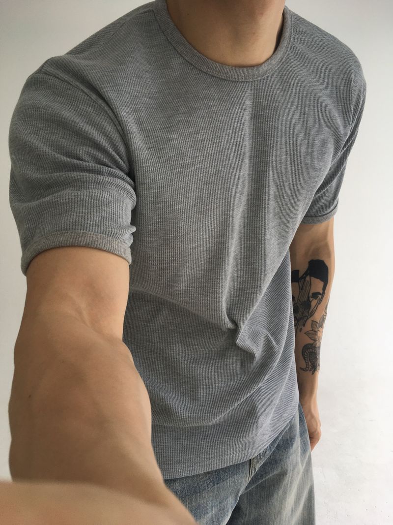 waffle ringer short sleeve(3colors)