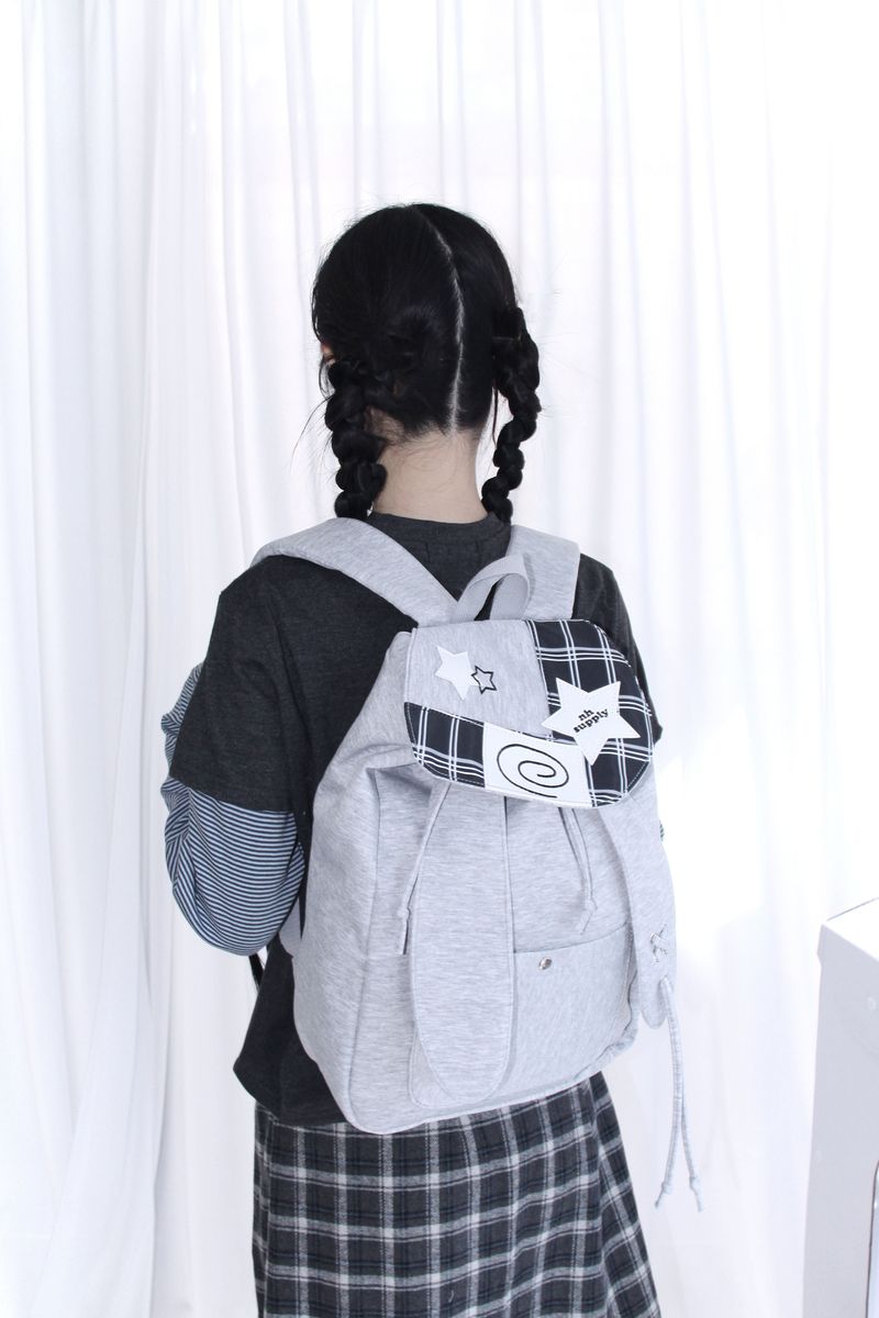 Rabbit Drop String Patch Backpack (2color)