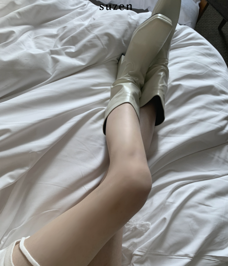 Numua platform shirring short boots (2color)