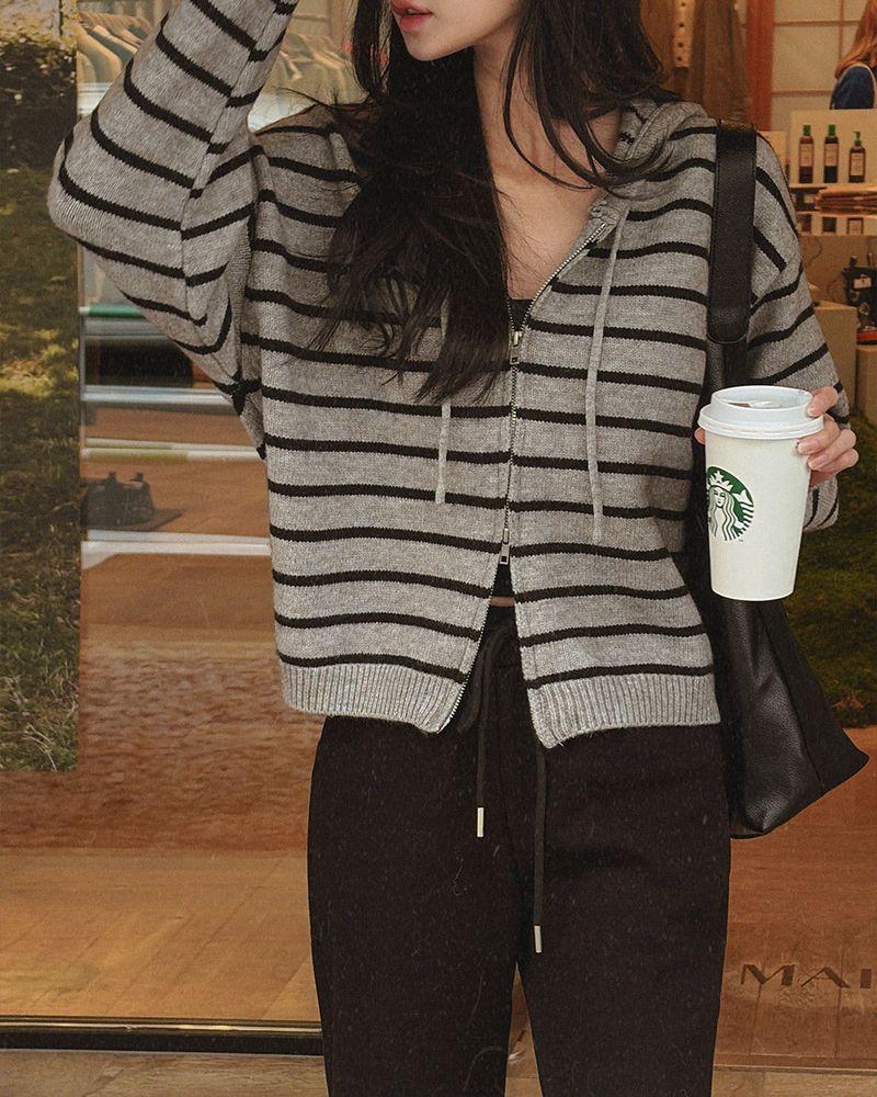 Nive Stripe Hood Zip-Up