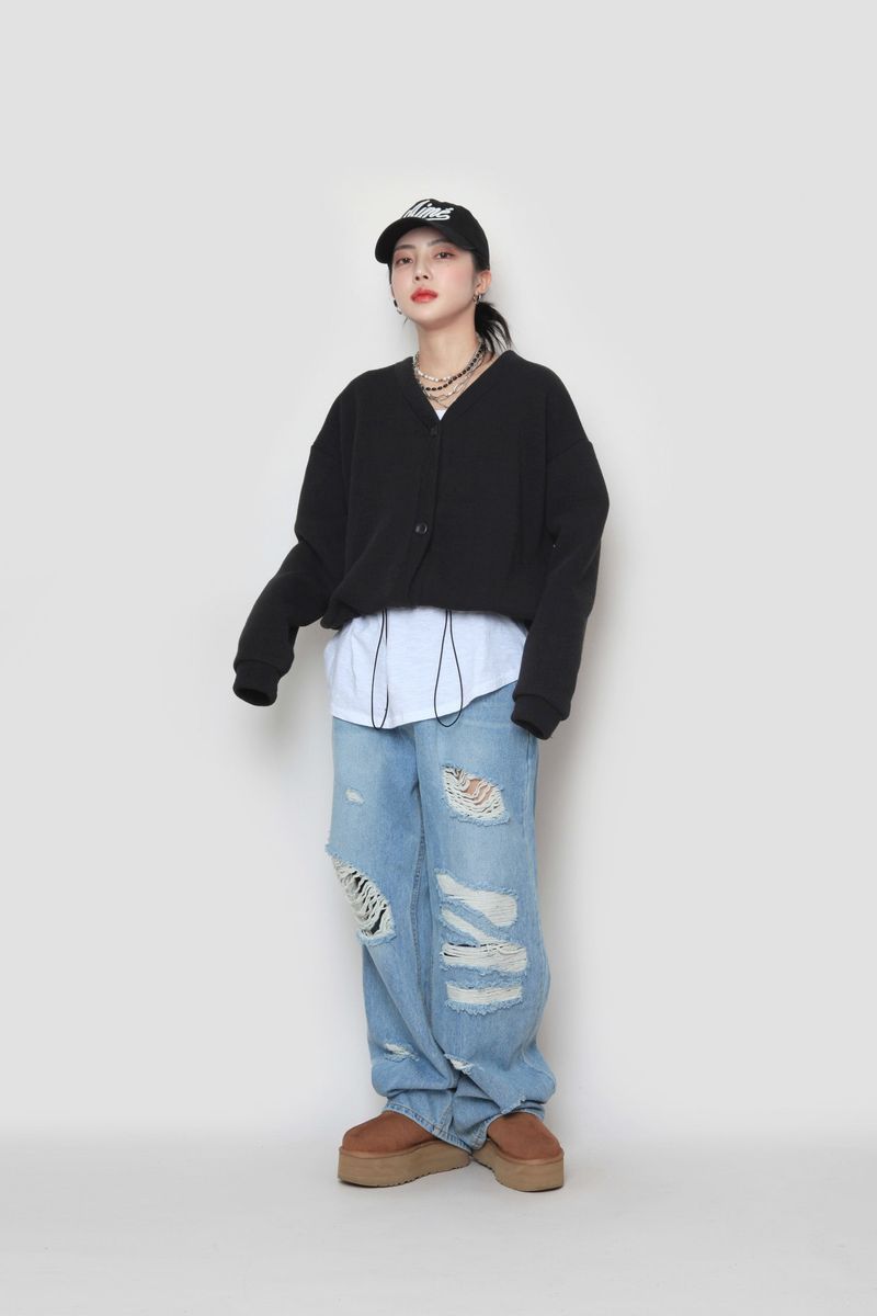 vintage wide denim pants