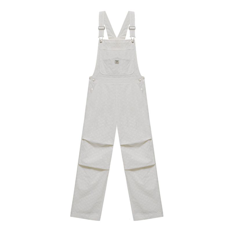 INSTANTFUNK（インスタントファンク）の「Pleated wide-leg lace mixed jumpsuit（Pants）」