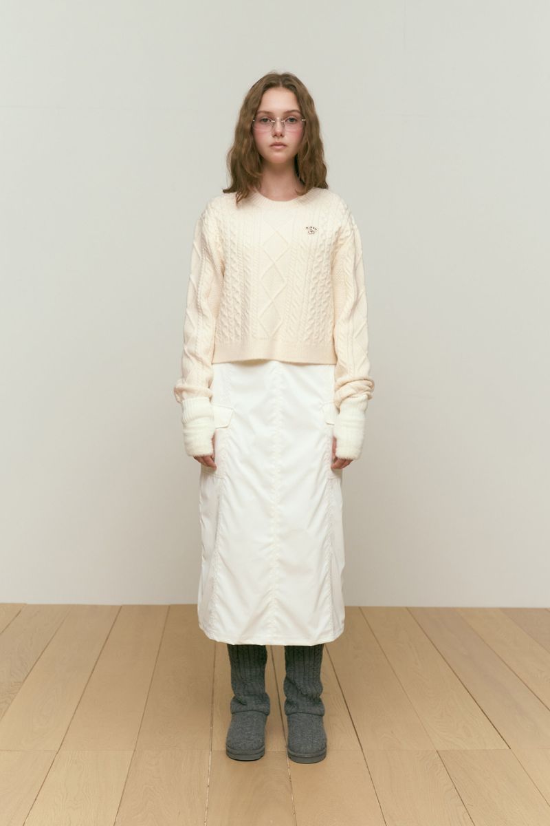 ARCH CHERRY CABLE KNIT [IVORY]
