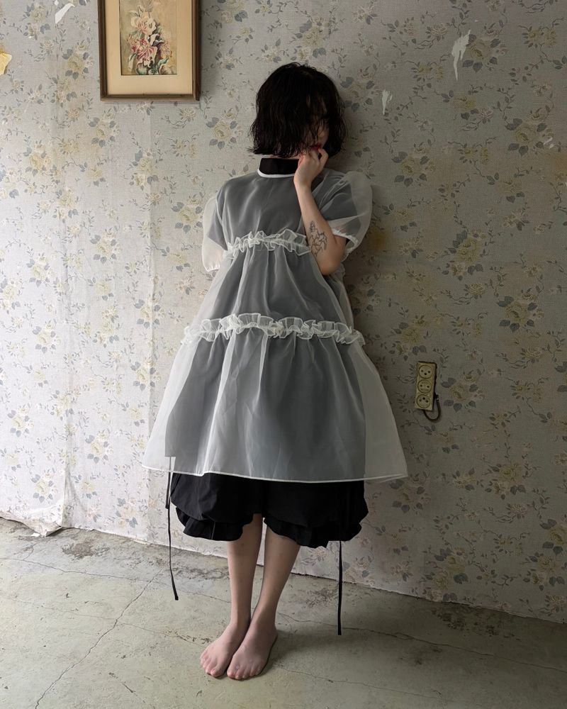 fungus（ファンガス）の「レイヤード フリル ドレス（ワンピース/ドレス）」