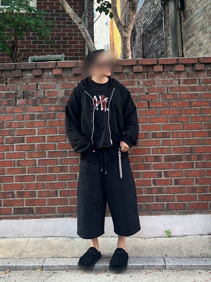 SWEAT X DENIM 2 LAYERED SHORTS