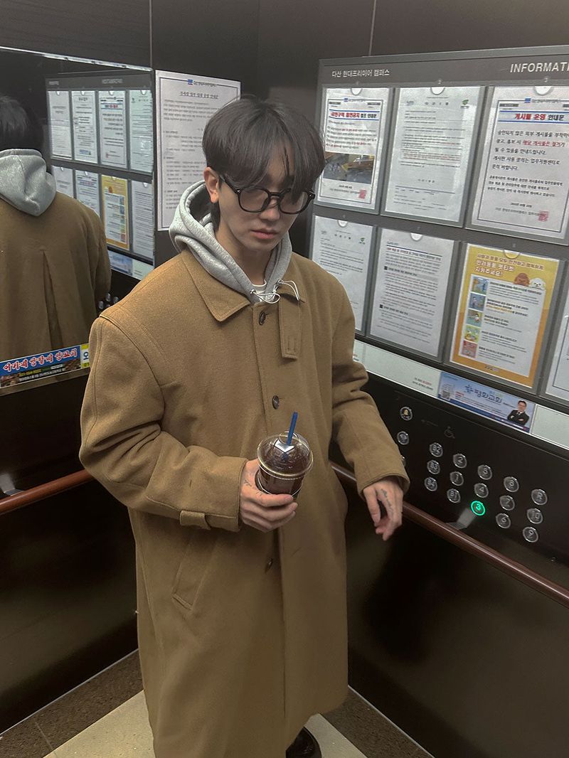 3 TAP Melton Essential Wool Coat (2color)
