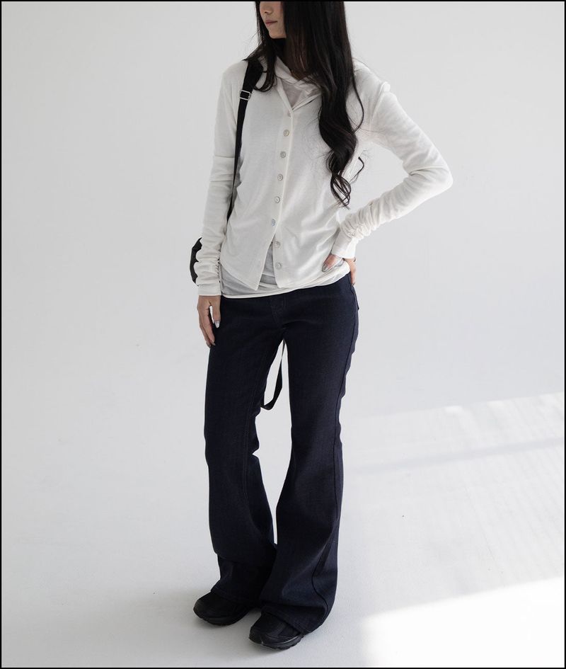 Pedit nonfade raw denim pants