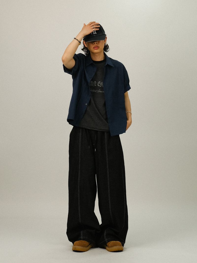 DEE Crop Roll-up Half Work Shirts