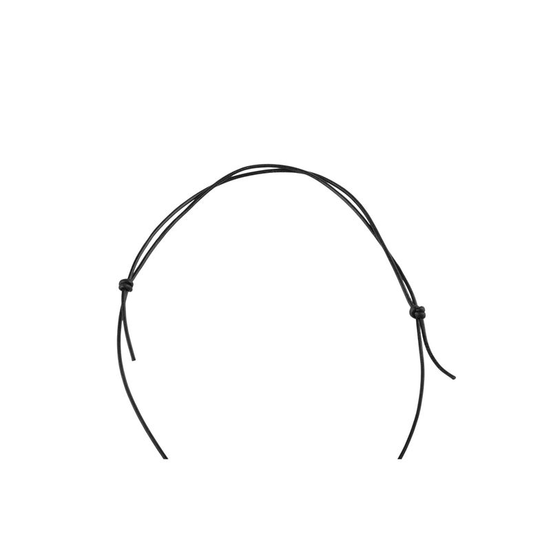  N.024/SHELL LEATHER NECKLACE_BLACK