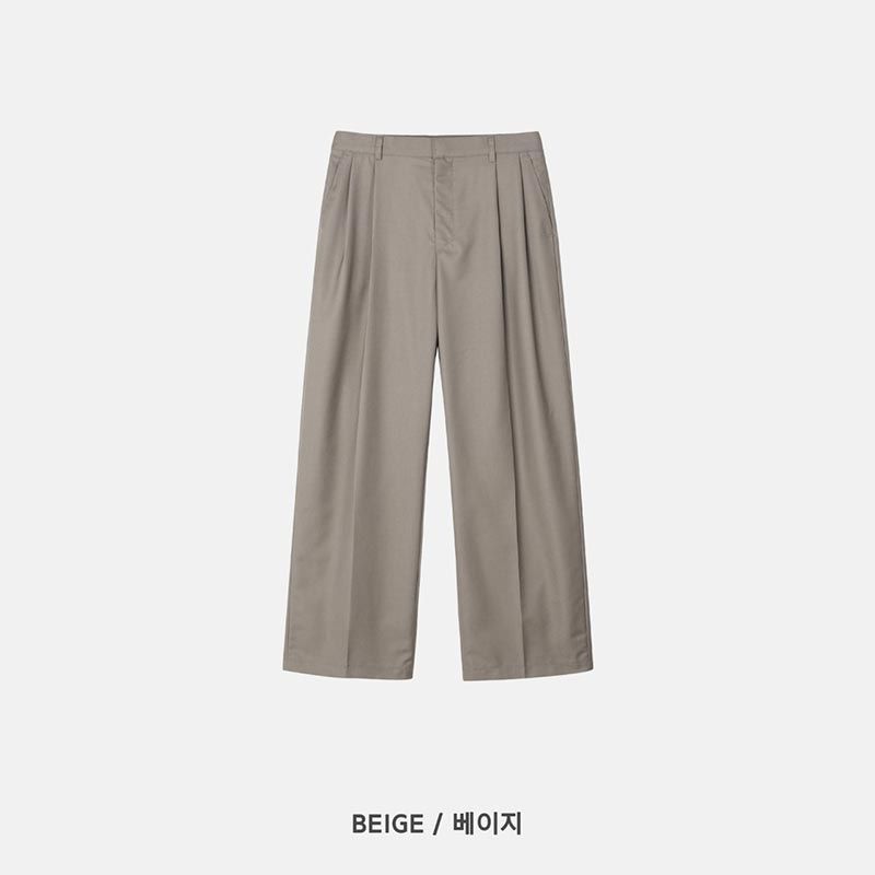 ASCLO TR Two Tuck Wide Slacks (3color)