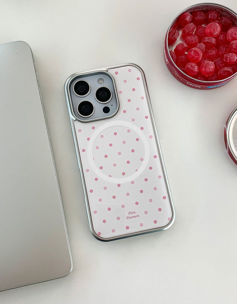  [MADE]ストロベリークリーム シルバーエポキシ MagSafe iPhoneケース