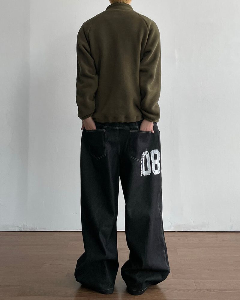 Revol Lettering Denim Pants