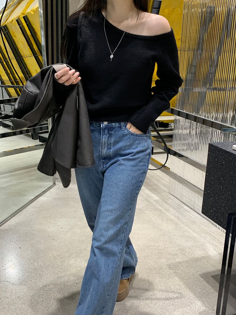 [MADE] Ditto wide long boots cut denim