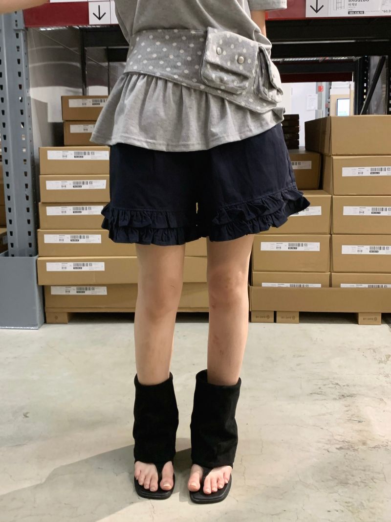 fomfom frill banding shorts (4c)
