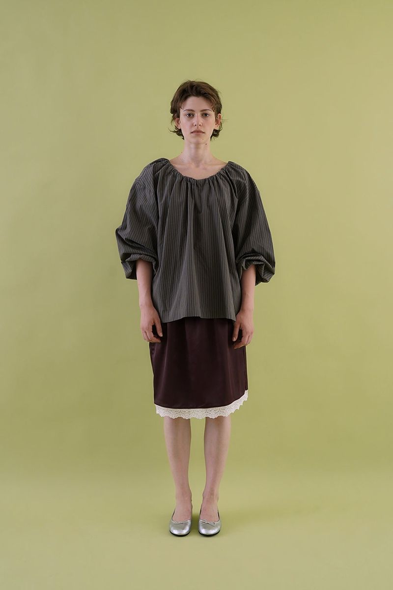 Slip satin midi skirt_purple