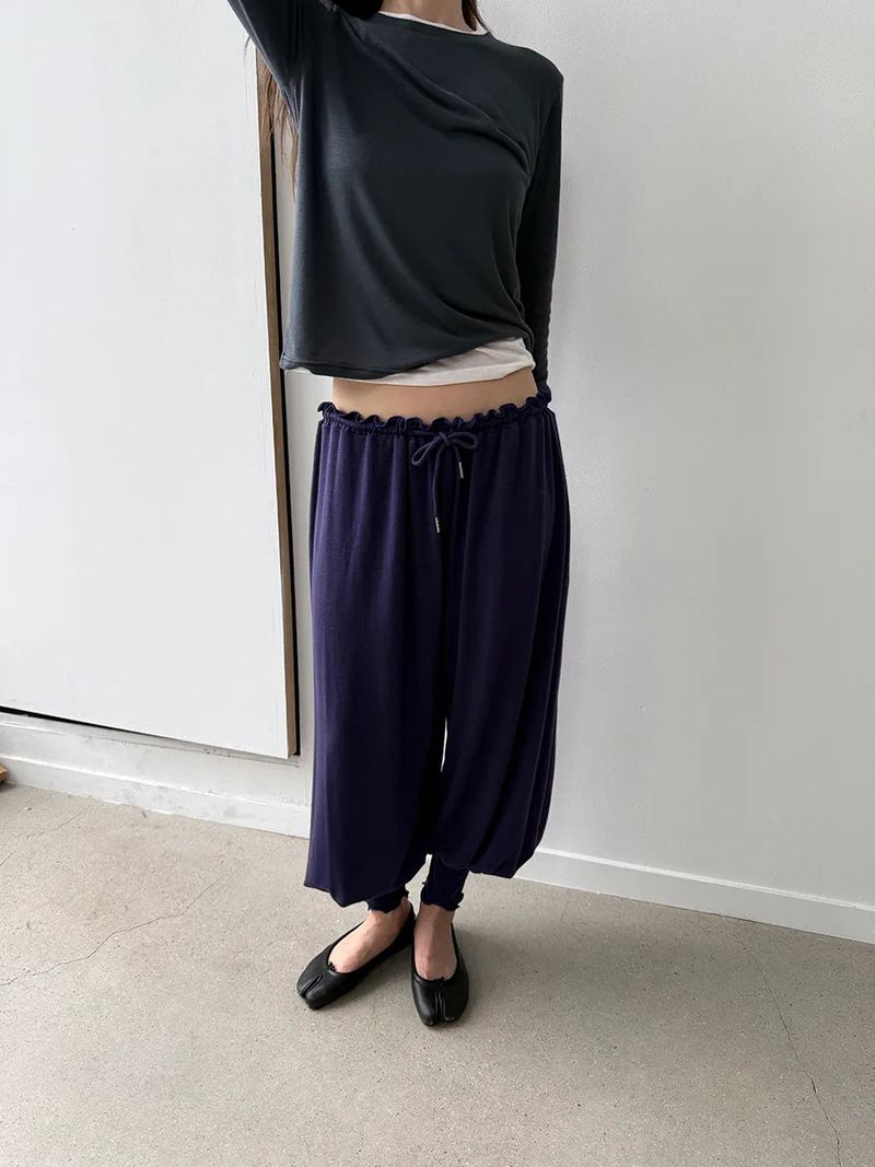 shirring loose pants