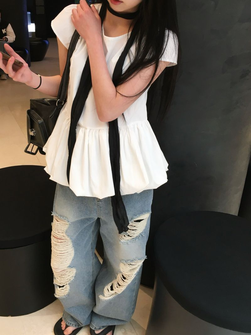Pico Distressed Wide Denim (2c)