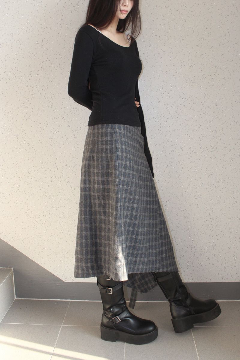 unbal wrap skirt