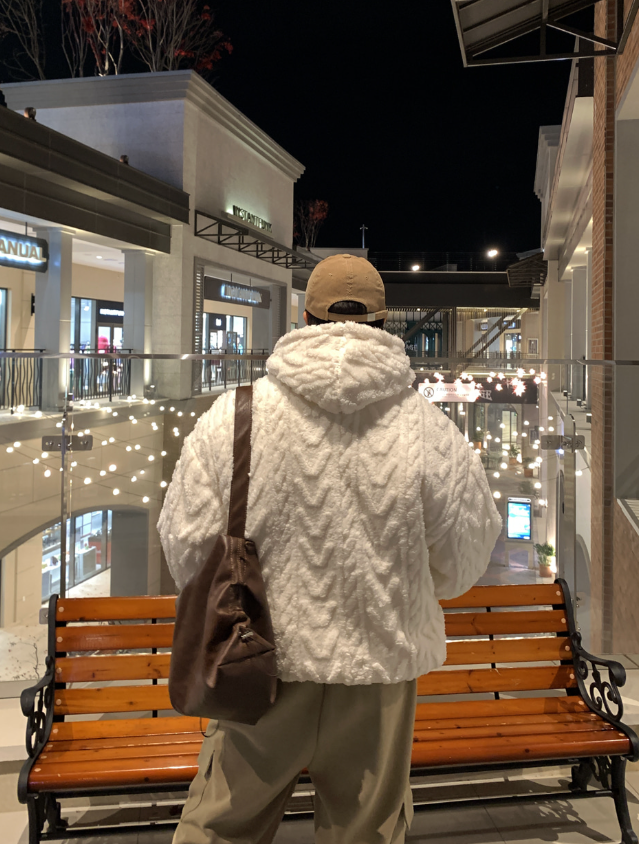 Nechis Cable Mink Fur Overfit Hooded Padding
