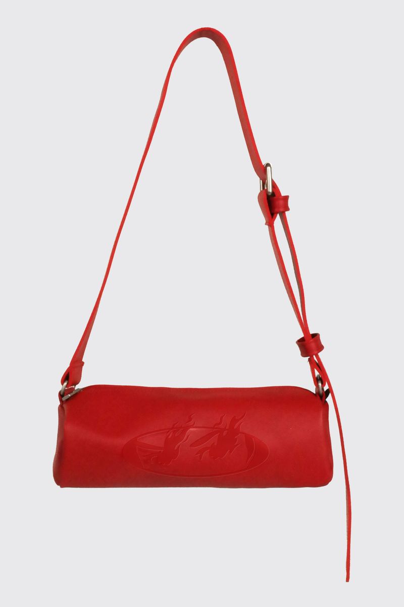 Chunky Buckle Air Bag Eye-Red