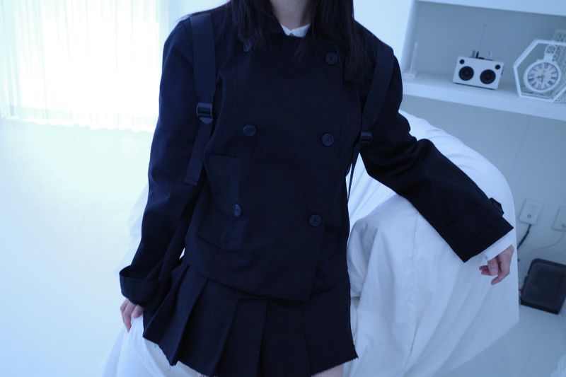 High neck double set up (3color) -Jacket
