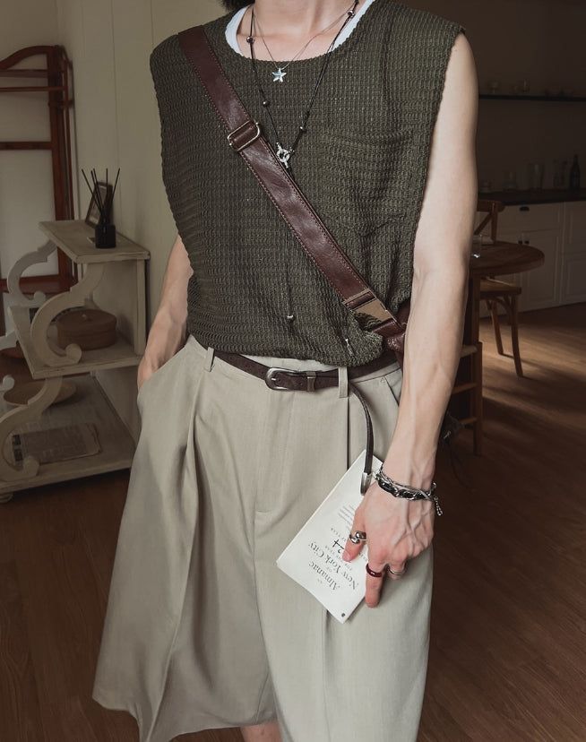Poblin pocket knit vest