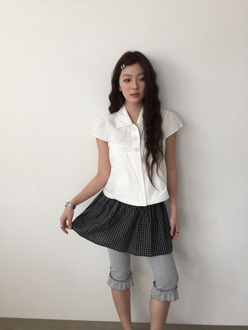 Segno frill capri pants (2color)