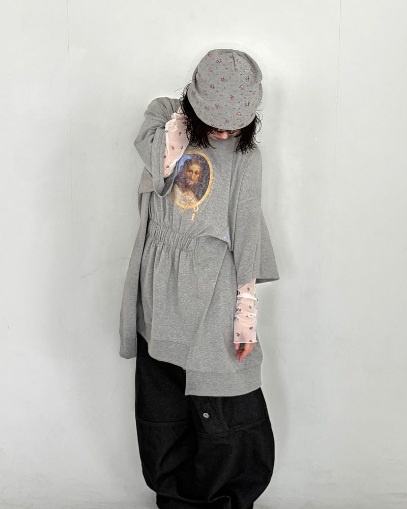 Slant Button Denim Pants