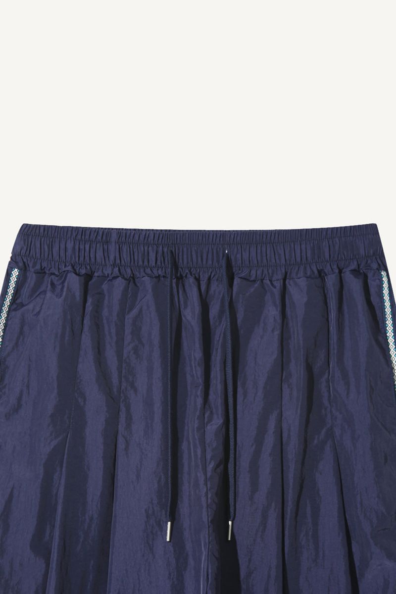 Side ethnic nylon pants