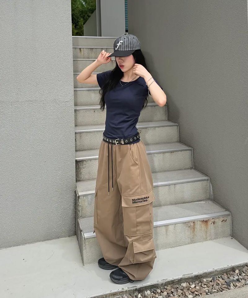 MYDEEPBLUEMEMORIES（マイディープブルーメモリーズ）の「(PT) MMワイドマルチカーゴパンツ(BEIGE)（パンツ）」