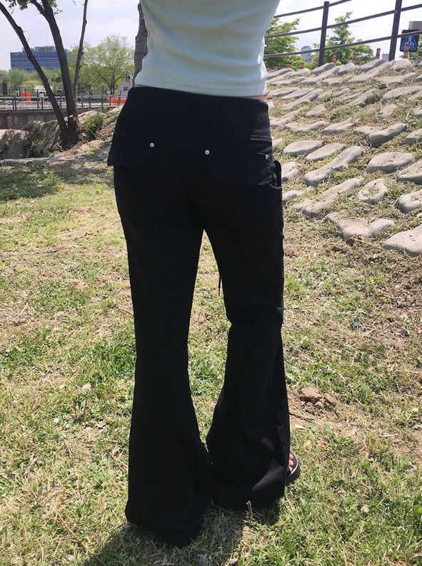 Runho Banding Back Pocket Bootcut Pants