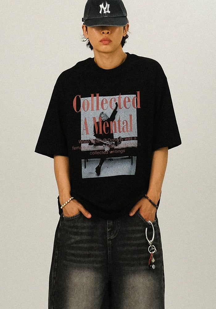 SEMIKAJI（セミカジ）の「ED Mental Printing Overfit 1/2 T（Tops）」
