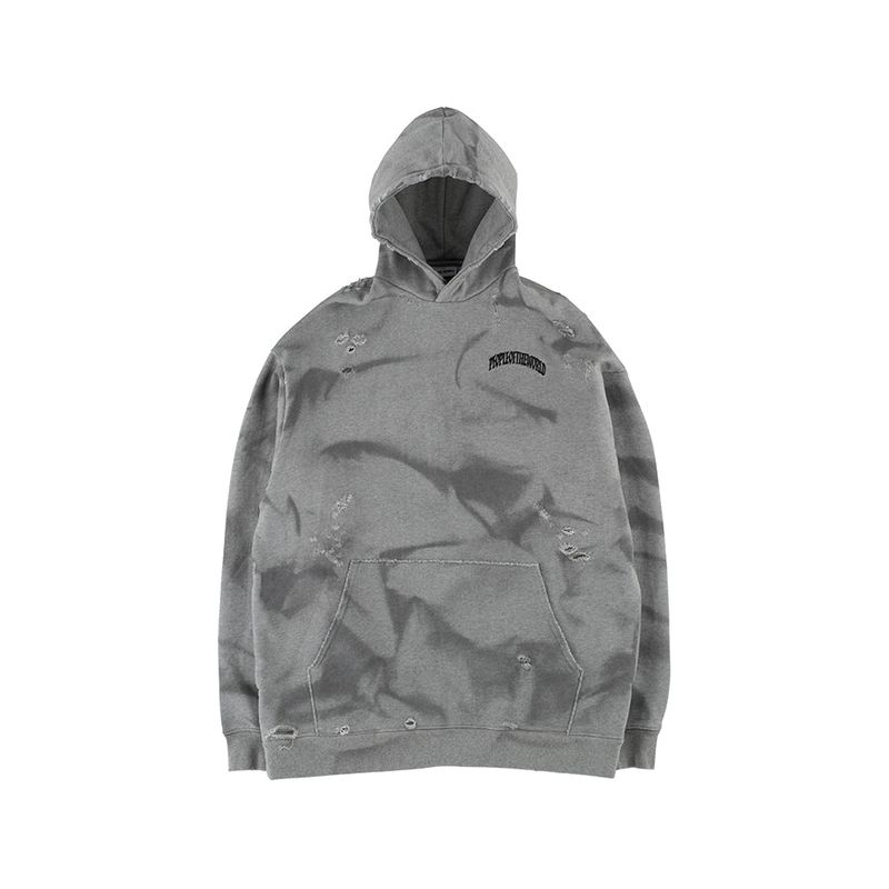 PEOPLEOFTHEWORLD（ピープルオブザワールド）の「Damage over hood (GRAY)（Tops）」