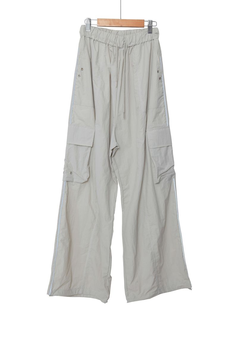 Piping nylon cargo pants