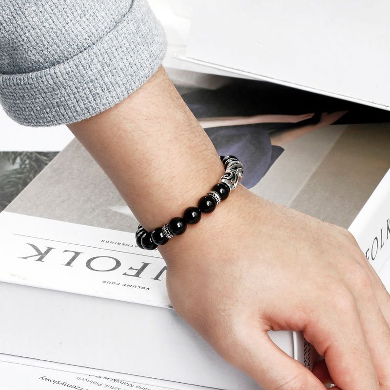 SVB-1011 Geometric Onyx Natural Stone Bracelet