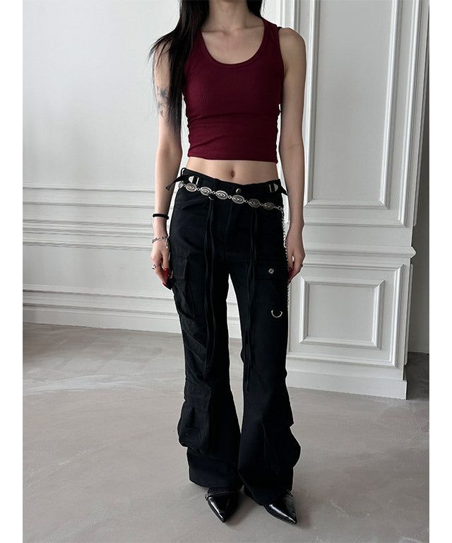 [BASIC ITEM] Rib crop sleeveless(9color)