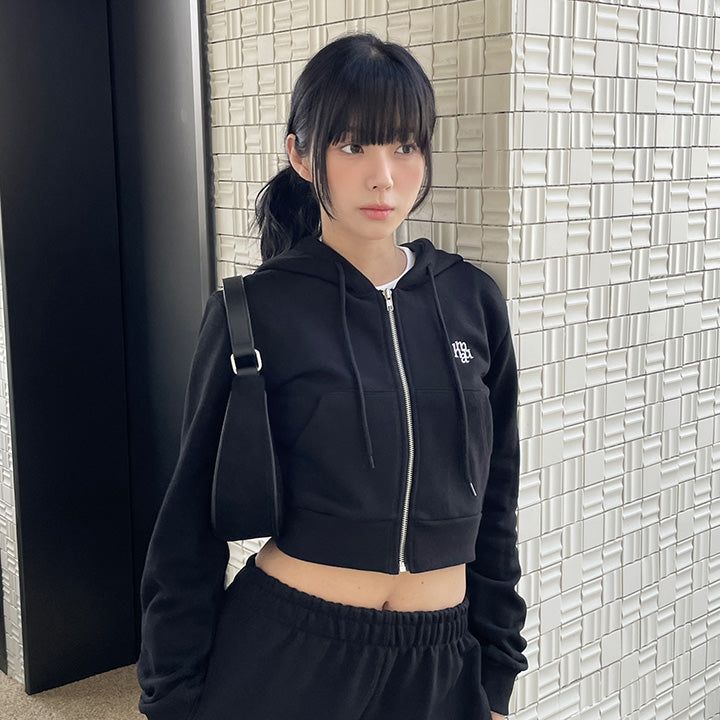 [2TYPE] LOGO POINT TRAINING CROP HOOD ZIPUP