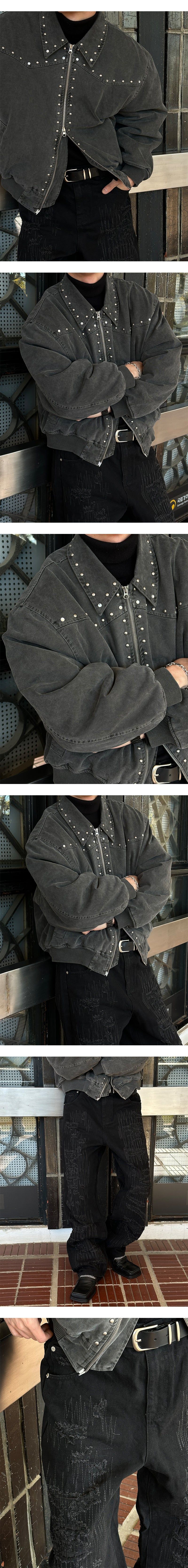 [F/W] Pigment stud 6oz jumper(2color)