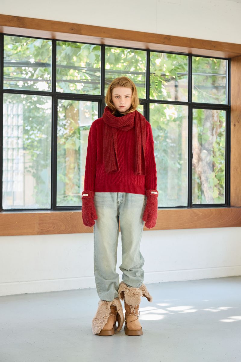 JUICY ROUND KNIT / RED