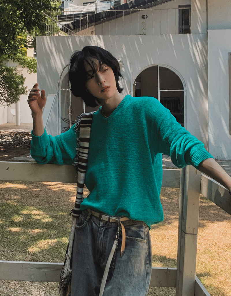 2PLAN（ツープラン）の「インサーブルサマーVネックニット (4 color)（Tops）」