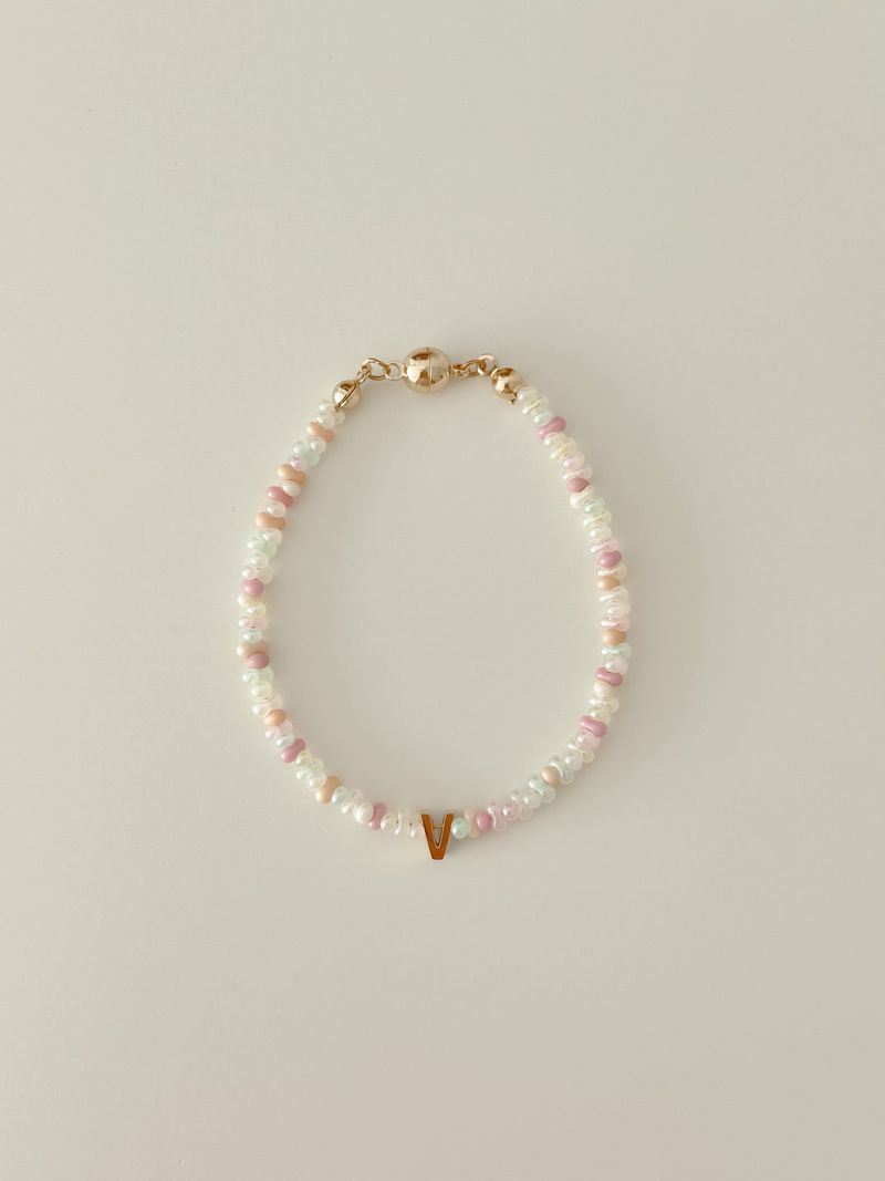 Jelly Bunny Beads Initials Bracelet