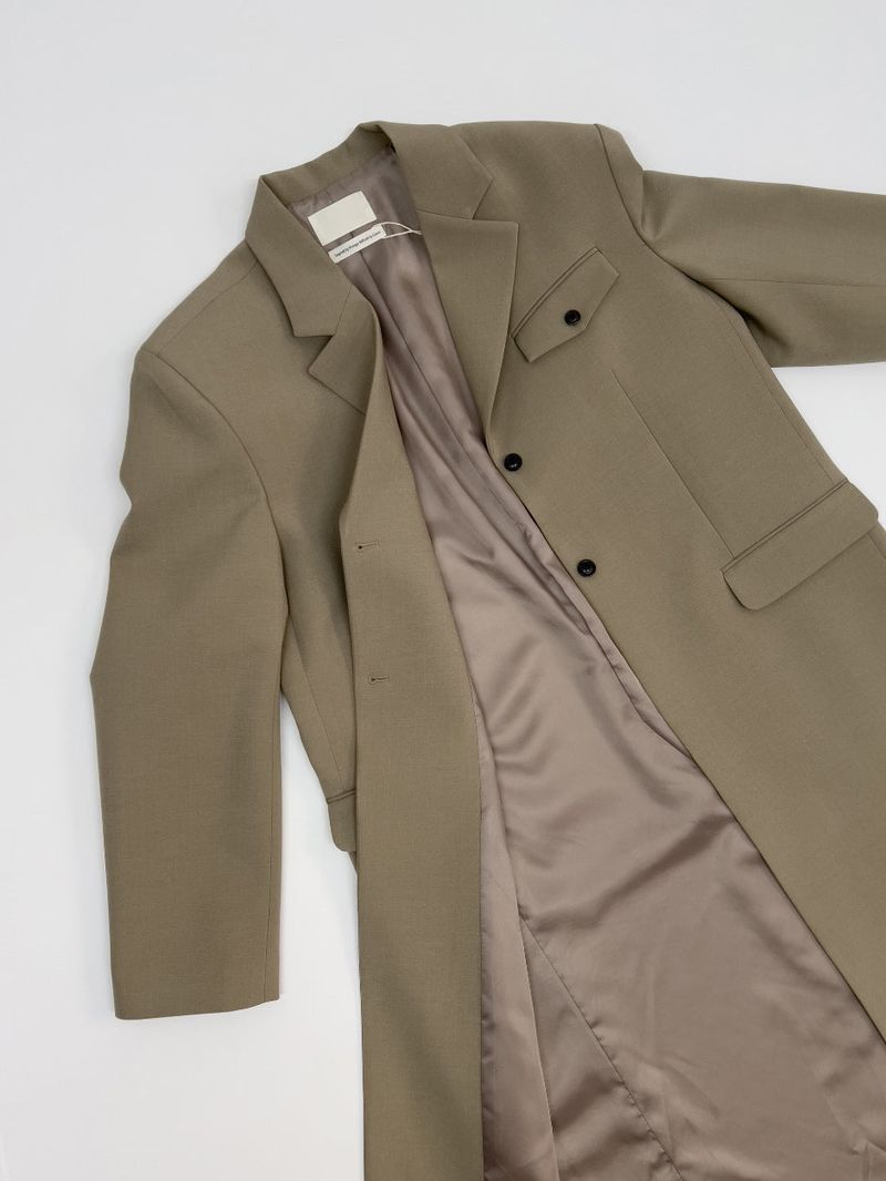 [SS] Flannel Pocket Overfit Long Coat