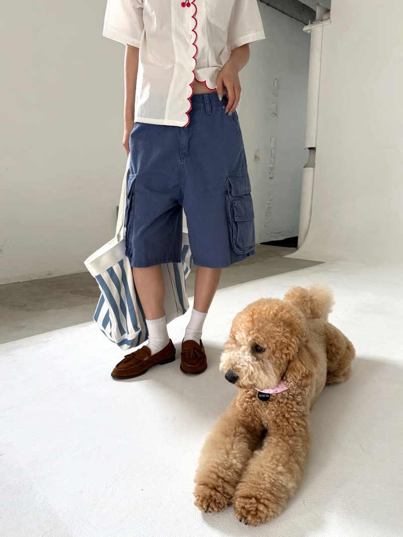 color dyeing bermuda pants