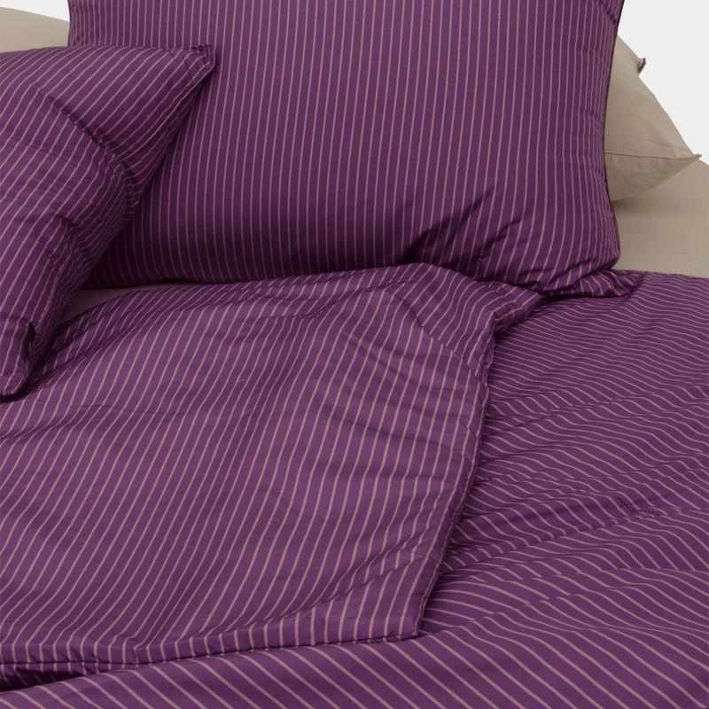 Dust-Free Classic Stripe - Purple Duvet Cover - Q size