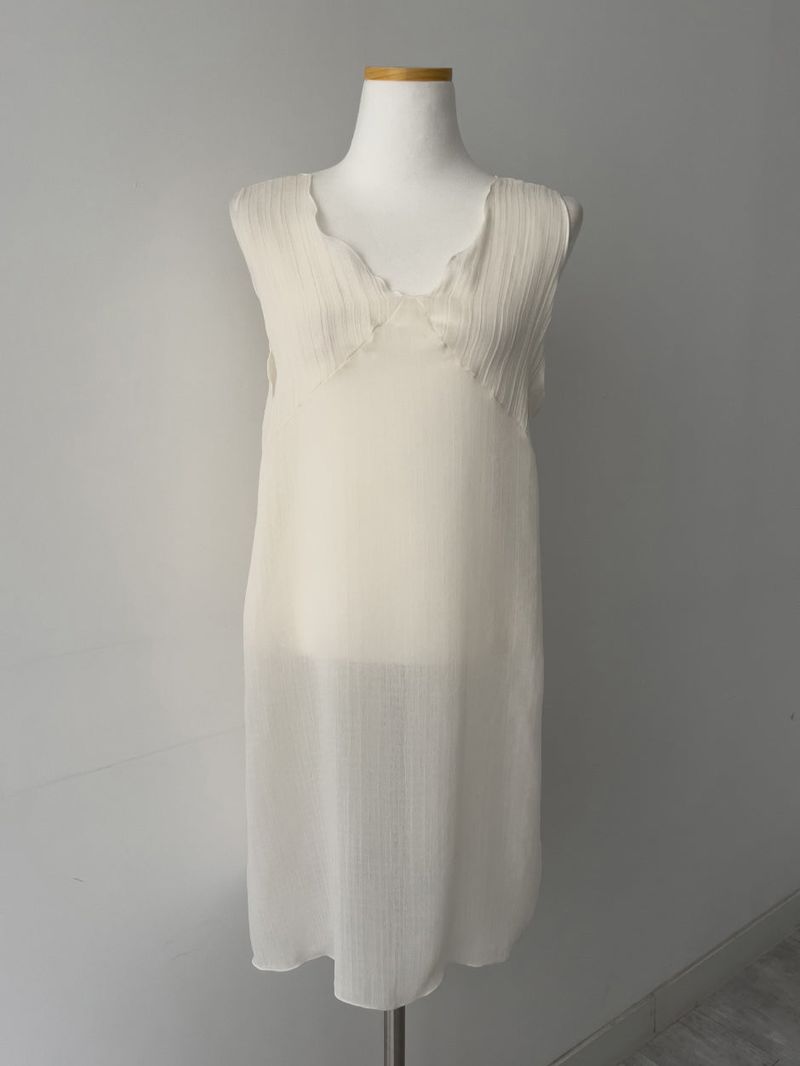 [Scarf SET] Bambi Layered See-through Mini One Piece