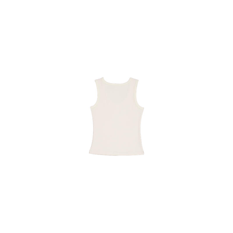 [UPDRAFT]SLEEVELESS COTTON T-SHIRT IVORY