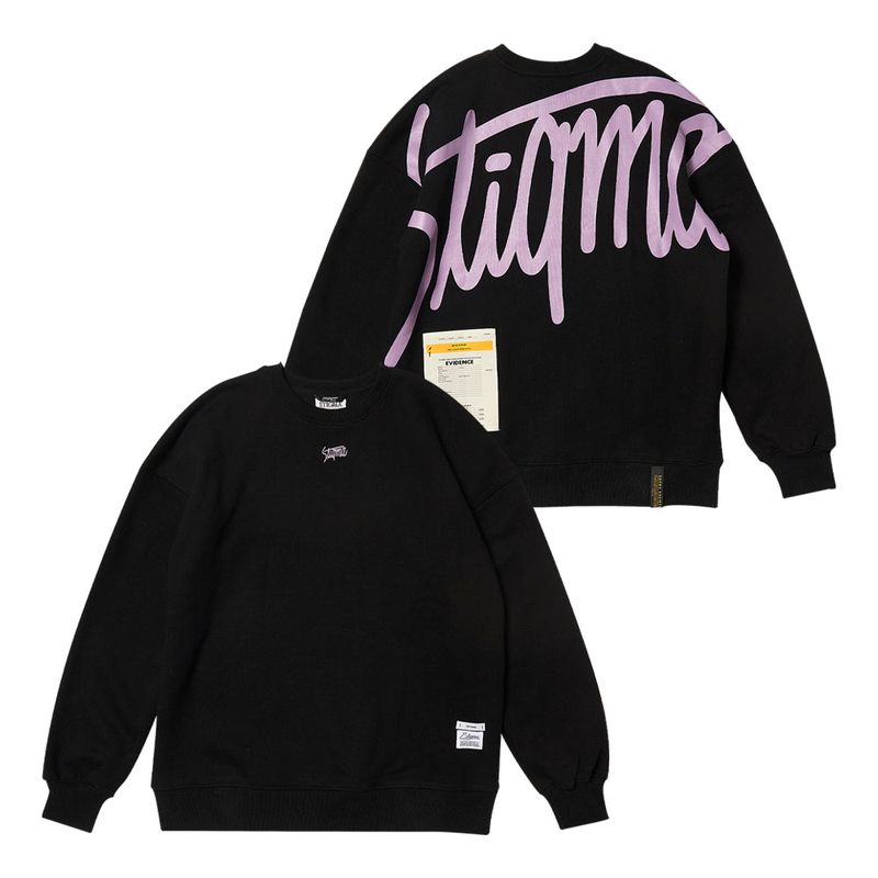 TITLE OVERSIZED CREWNECK BLACK / ORANGE